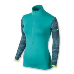 Nike Nordic Hyperwarm Aqua Pullover Half Zip Top